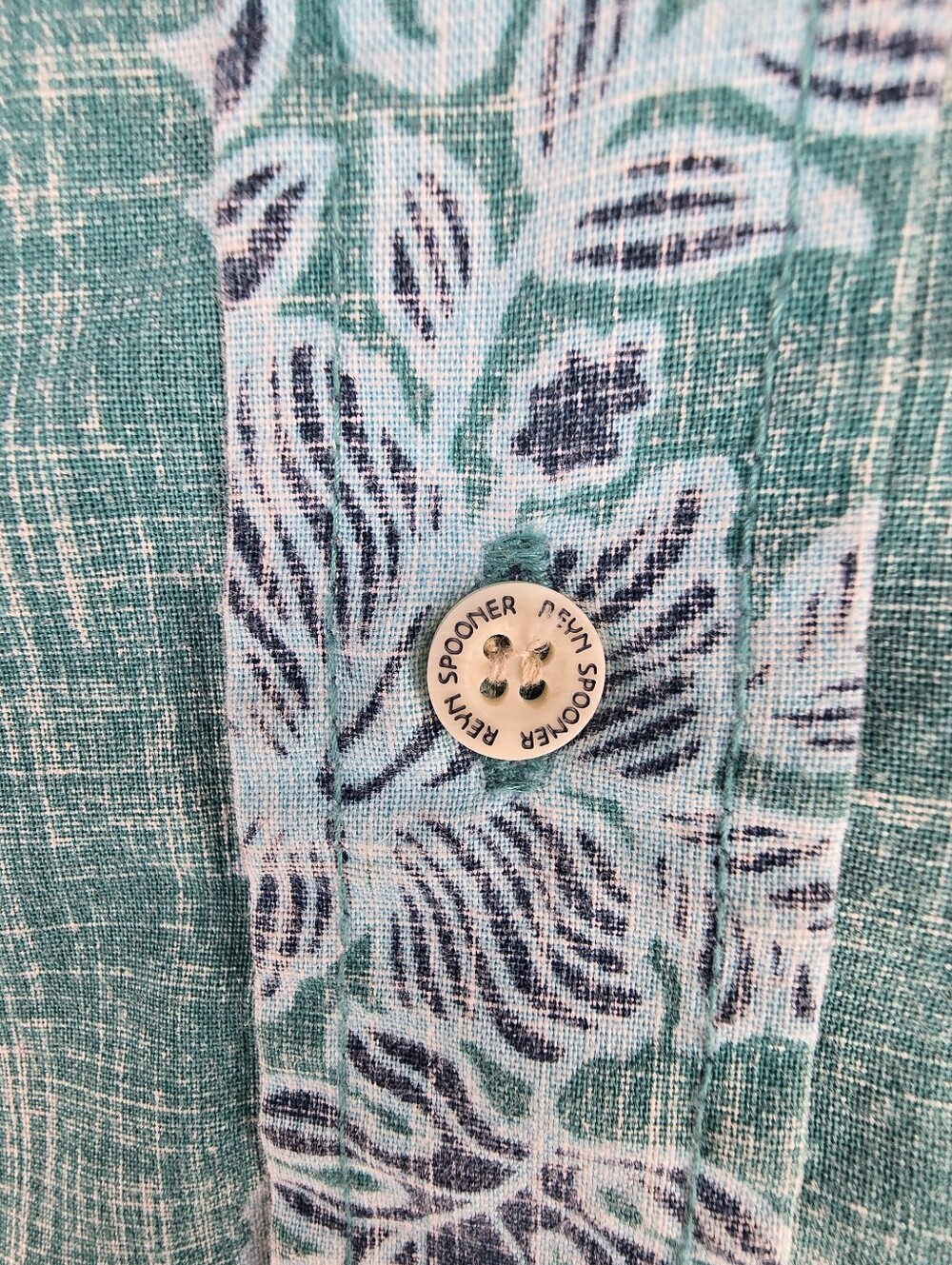 Reyn Spooner Classic Hawaiian Aloha Shirt Mens XXL Teal Floral Tropical - Picture 3 of 13